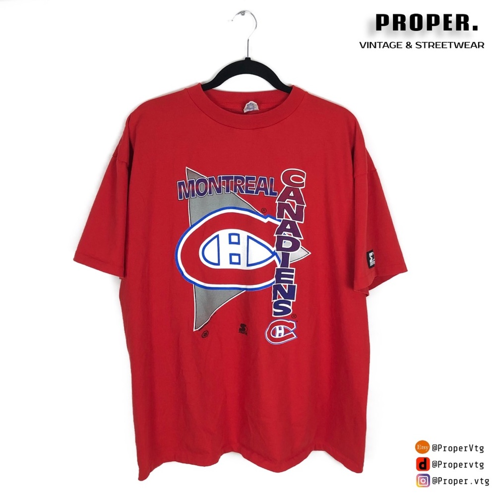 Vintage Starter Montreal Canadiens T Shirt Tee